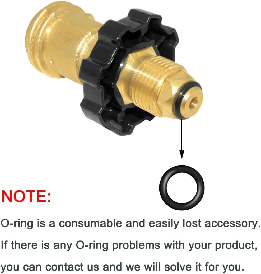 Universal Propane Tank Adapter Converts POL to QCC1 / Type 1,Brass Valve Control Safety Device Propane Hose Adapter with Wrench,Old to New Connection Type - Image 2