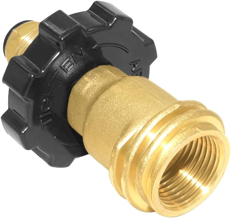 Universal Propane Tank Adapter Converts POL to QCC1 / Type 1,Brass Valve Control Safety Device Propane Hose Adapter with Wrench,Old to New Connection Type - Image 6