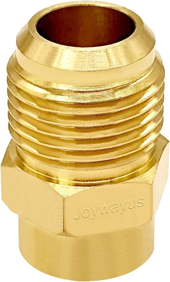Brass Flare Tube Fitting Coupling Gas Adapter 3/8