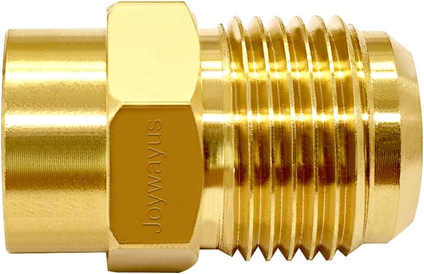 Brass Flare Tube Fitting Coupling Gas Adapter 3/8