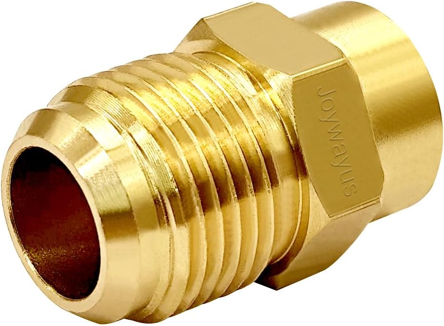 Brass Flare Tube Fitting Coupling Gas Adapter 3/8