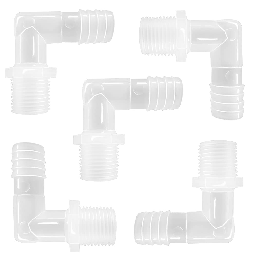 Plastic Hose Barb Fittings 90°Elbow 3/8