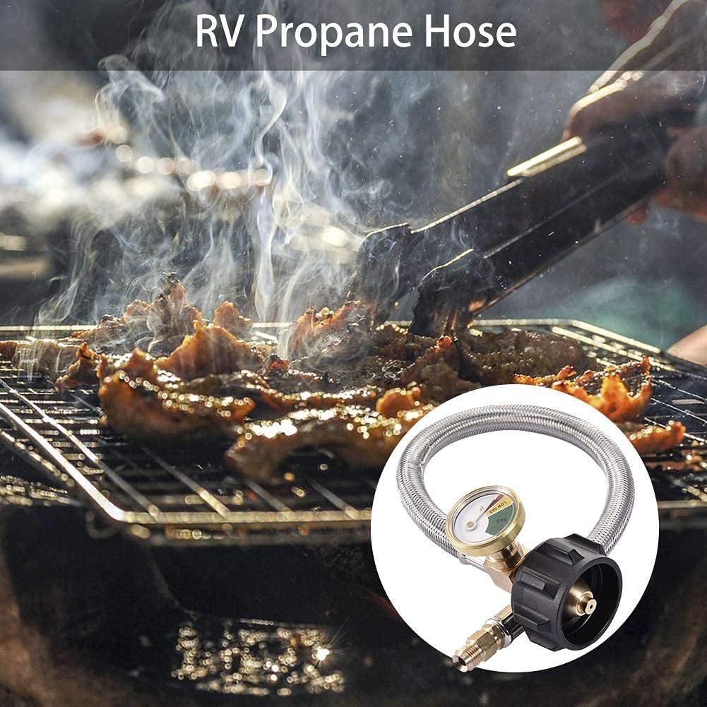 QCC1 Nut Propane Adapter Brass Gas Regulator Valve Fittings with 1/4 Inch NPT Male Pipe Thread for QCC1 Propane Tank - Image 3