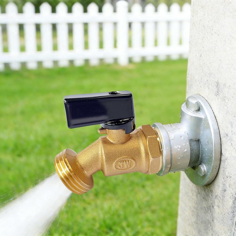 Brass Outdoor Spigot Hose Bibb Valve 1/2