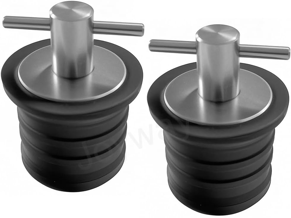 Rubber Drain Plug T Handle Twist Plugs for Boat Drains - Image 1