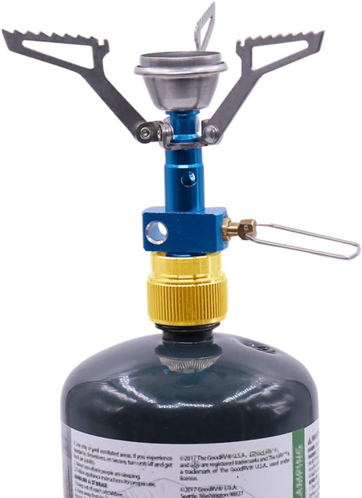2PCS Portable Camping Stove Adapter 1LB Propane Small Tank Input and EN417 Lindal Valve Output Outdoor Cylinder LPG Canister Adapter - Image 4