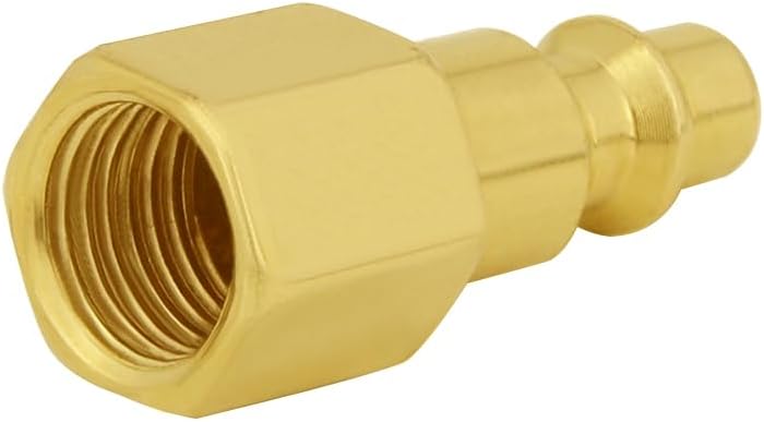 8PCS Brass 1/4 Inch NPT Female and Male Industrial Air Hose Quick Connect Air Plug Fittings - Image 2