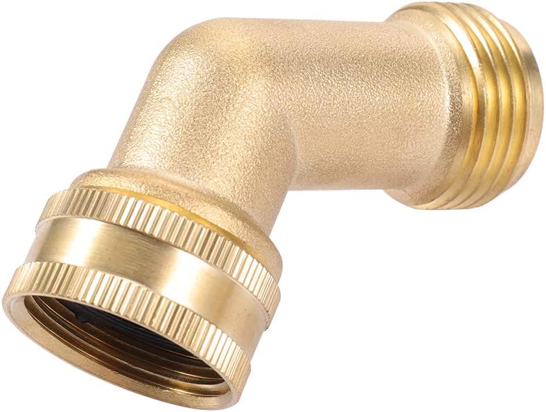 Brass Garden Hose Elbow Connector 45 Degree Hose Elbow Fitting Quick Swivel Connect 3/4