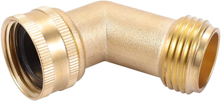 Brass Garden Hose Elbow Connector 45 Degree Hose Elbow Fitting Quick Swivel Connect 3/4