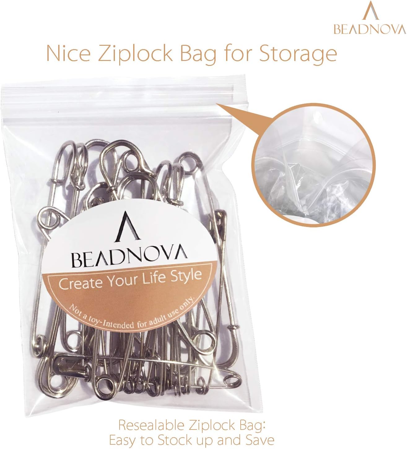 4 Inch Large Safety Pins for Clothes Big Heavy Giant Safety Pin for Fashion, Sewing, Quilting, Blankets, Upholstery, Laundry and Craft (10cm, 20pcs) - Image 5