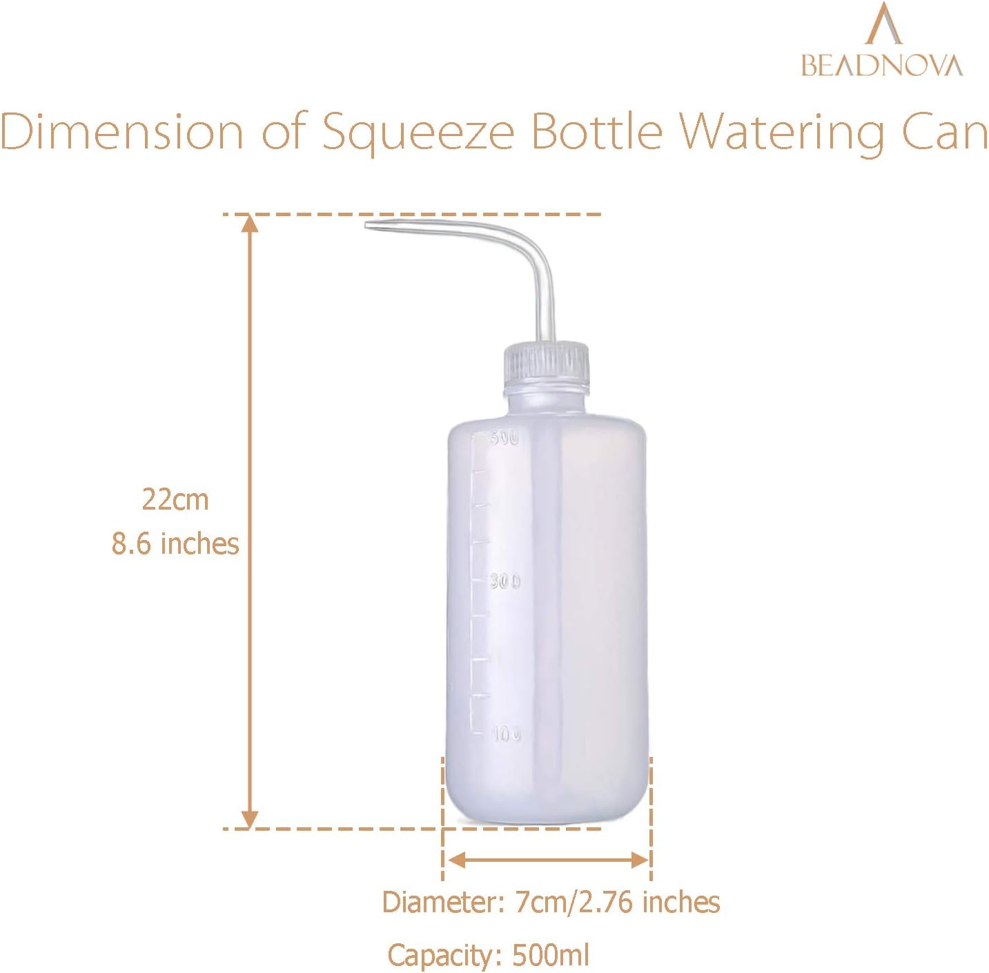 Irrigation Bottle 500ml 17oz Indoor Plant Watering Can Water Squirt Plastic Rinse Bottle for Eyelash Extensions Eye Wash Tattoo Lab (3pcs) - Image 2
