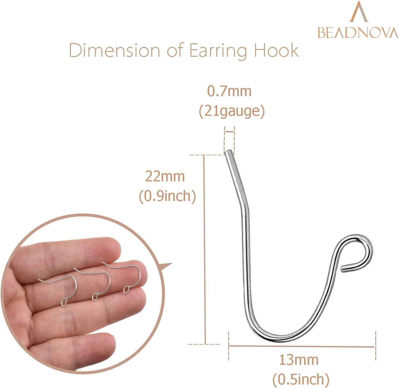 Earring Hooks 150pcs Stainless Steel Ear Wire Kits with Rubber Backs Earring Hook for Jewelry Making DIY Earwires Supplies (150pcs Ear Wires and 150 pcs Backs, Total 300pcs) - Image 2