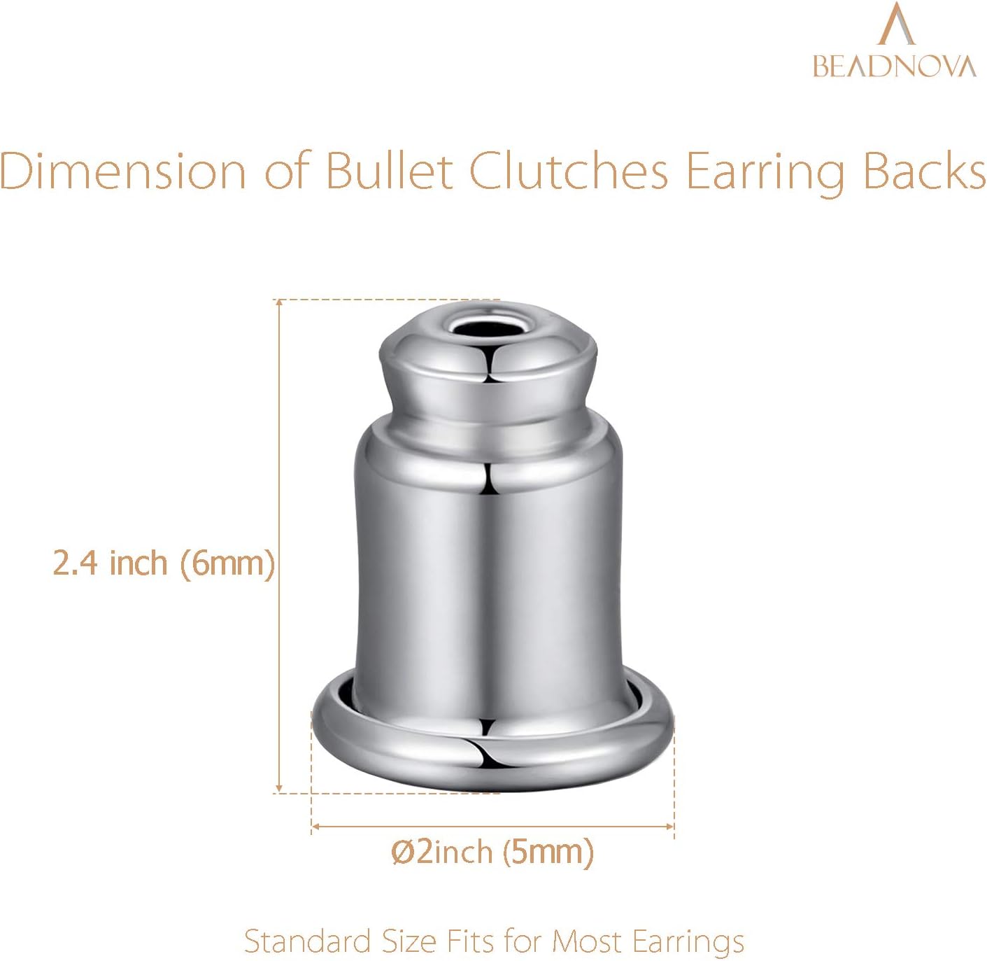 Safety Backs for Earrings Secure Earring Backs Replacements Hypoallergenic Pierced Ear Stud Stoppers for Studs Lock Earstud Backings for Posts (200pcs, Silver and Gold) - Image 3