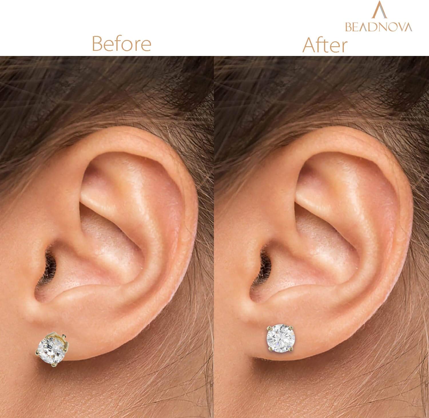 Safety Backs for Earrings Secure Earring Backs Replacements Hypoallergenic Pierced Ear Stud Stoppers for Studs Lock Earstud Backings for Posts (200pcs, Silver and Gold) - Image 4