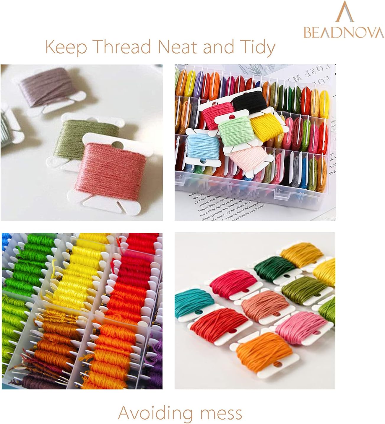 Embroidery Floss Bobbins 150pcs Embroidery Thread Holder Floss Holder Thread Bobbins for Cross Stitch Crafting Sewing - Image 5