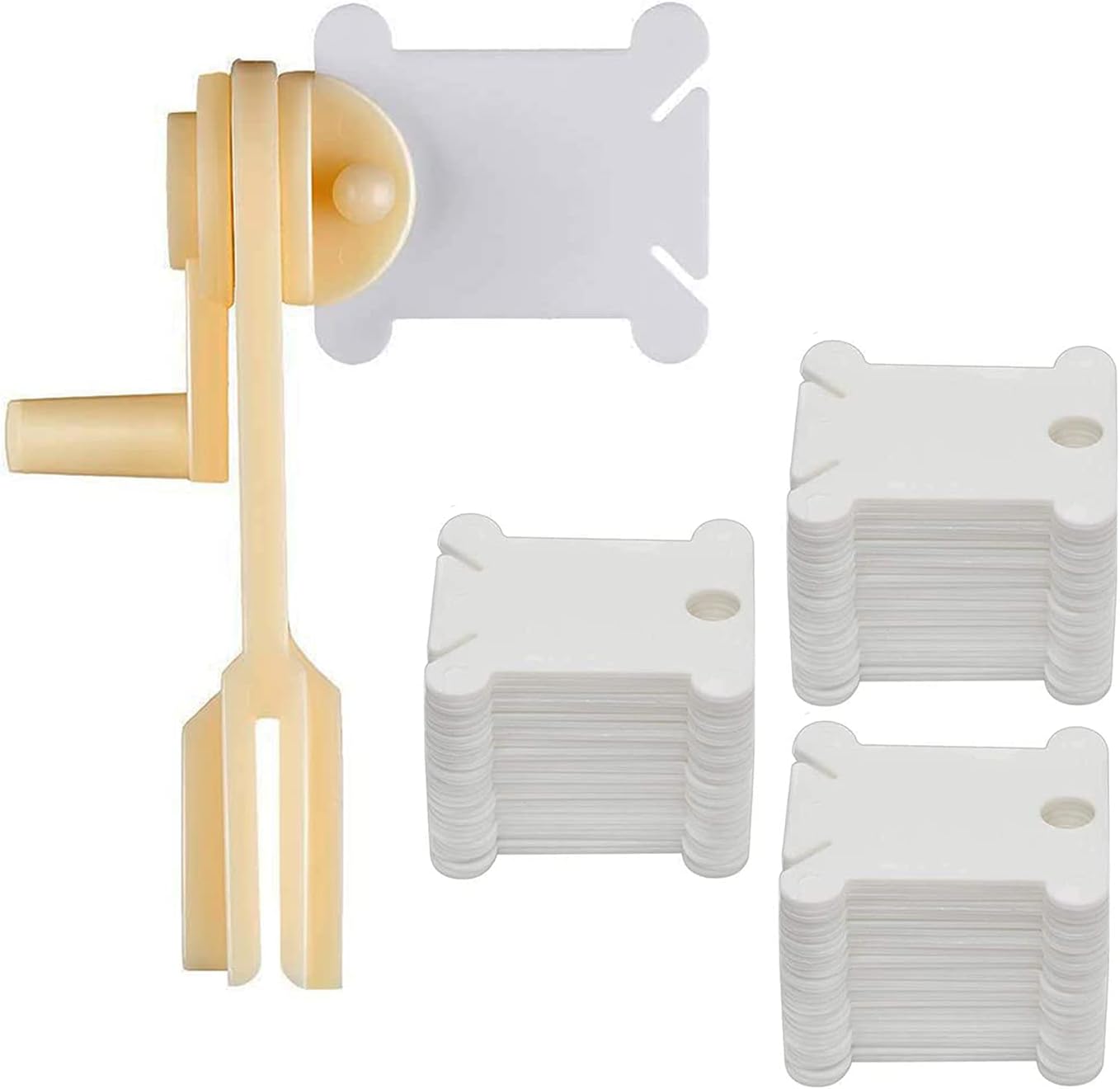 Embroidery Floss Bobbins 150pcs Embroidery Thread Holder with Winder Thread Bobbins for Floss Cross Stitch Crafting Sewing - Image 1