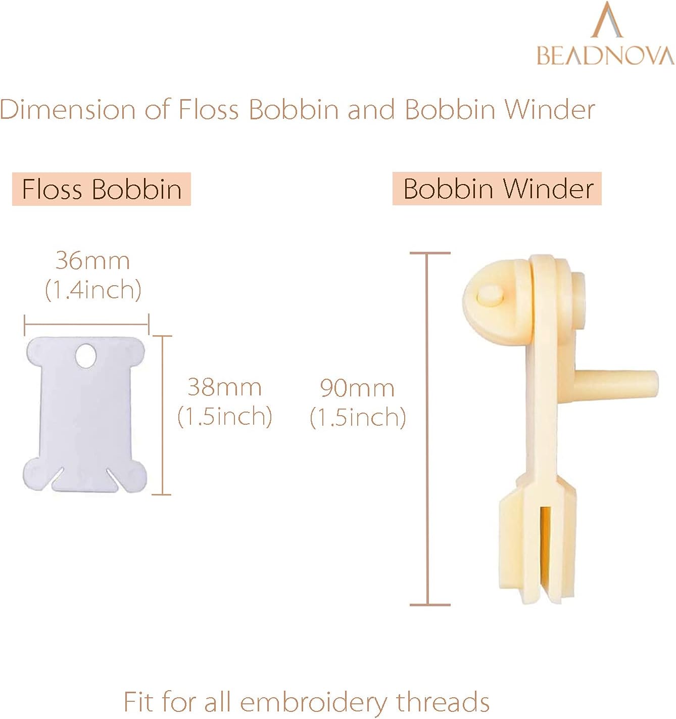 Embroidery Floss Bobbins 150pcs Embroidery Thread Holder with Winder Thread Bobbins for Floss Cross Stitch Crafting Sewing - Image 2