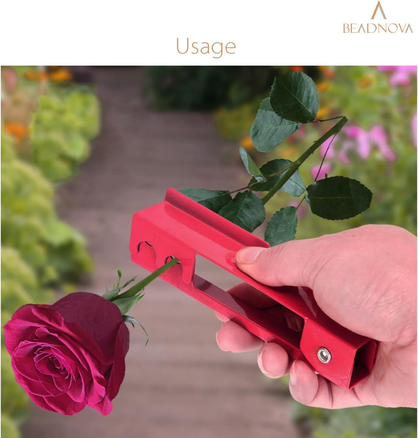 Rose Thorn Stripping Tool Stripper Metal Stripper Thorn Remover for Floral DIY and Gardening (3pcs, Red Green and Pink) - Image 4