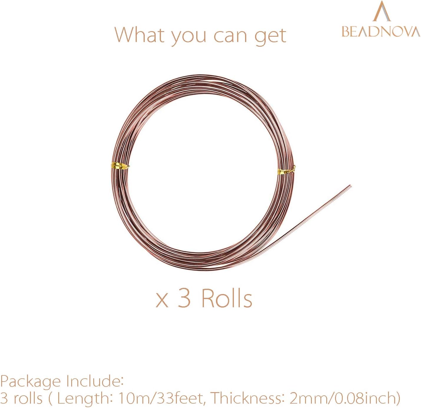Plant Training Wire 98 Feet Copper Bonsai Tree Aluminium Plant Wire for Training Indoor and Outdoor (Copper, 2mm, 30m) - Image 3
