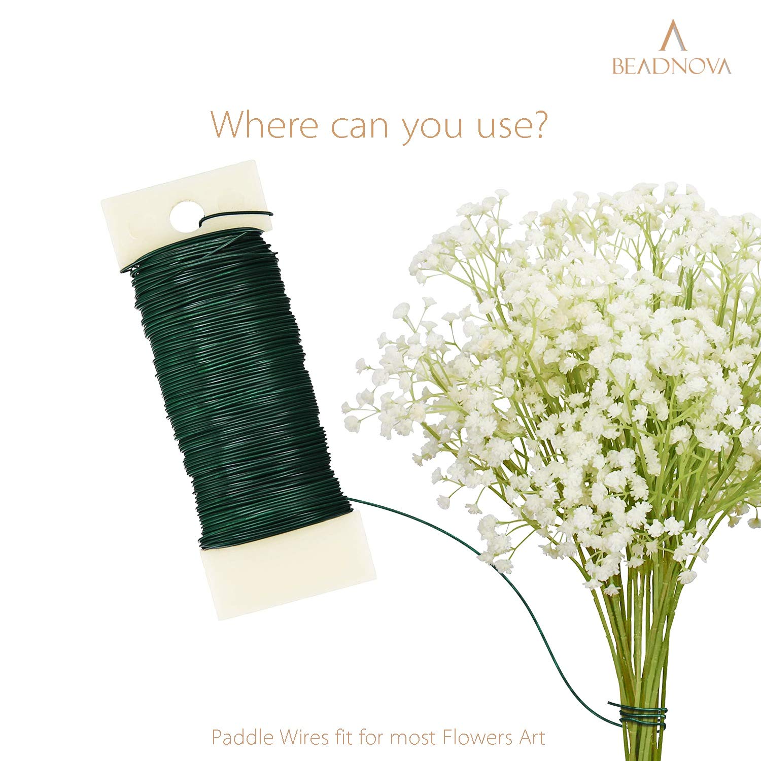 Floral Wire 114 Yards 22 Gauge Paddle Wire for Wreath Making Craft Florist Floral Flower Arrangements Garland - Image 4