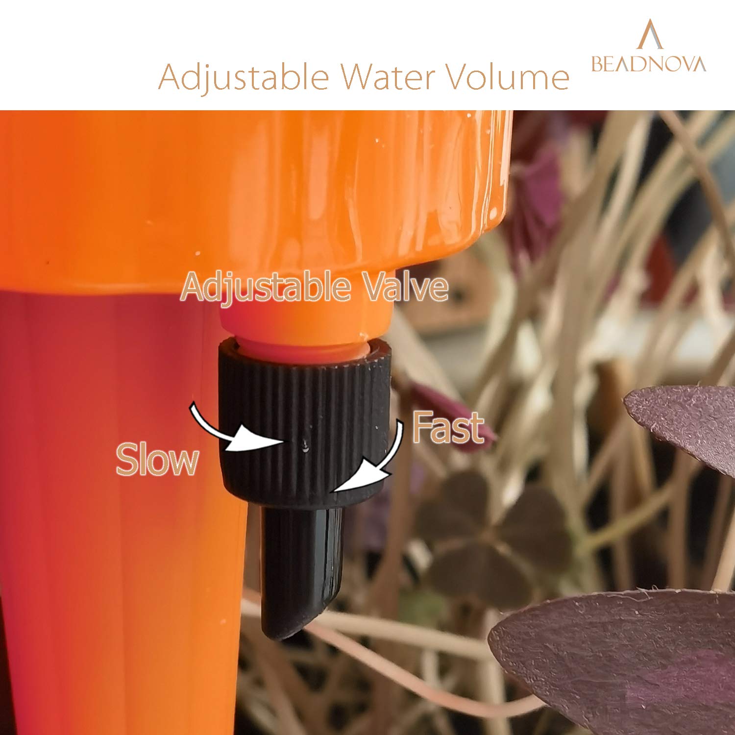 Plant Self Watering Spikes Automatic Irrigation Equipment Adjustable Self Watering Spikes for Plants with Slow Release Control Valve (Orange Blue Green, 6pcs) - Image 4