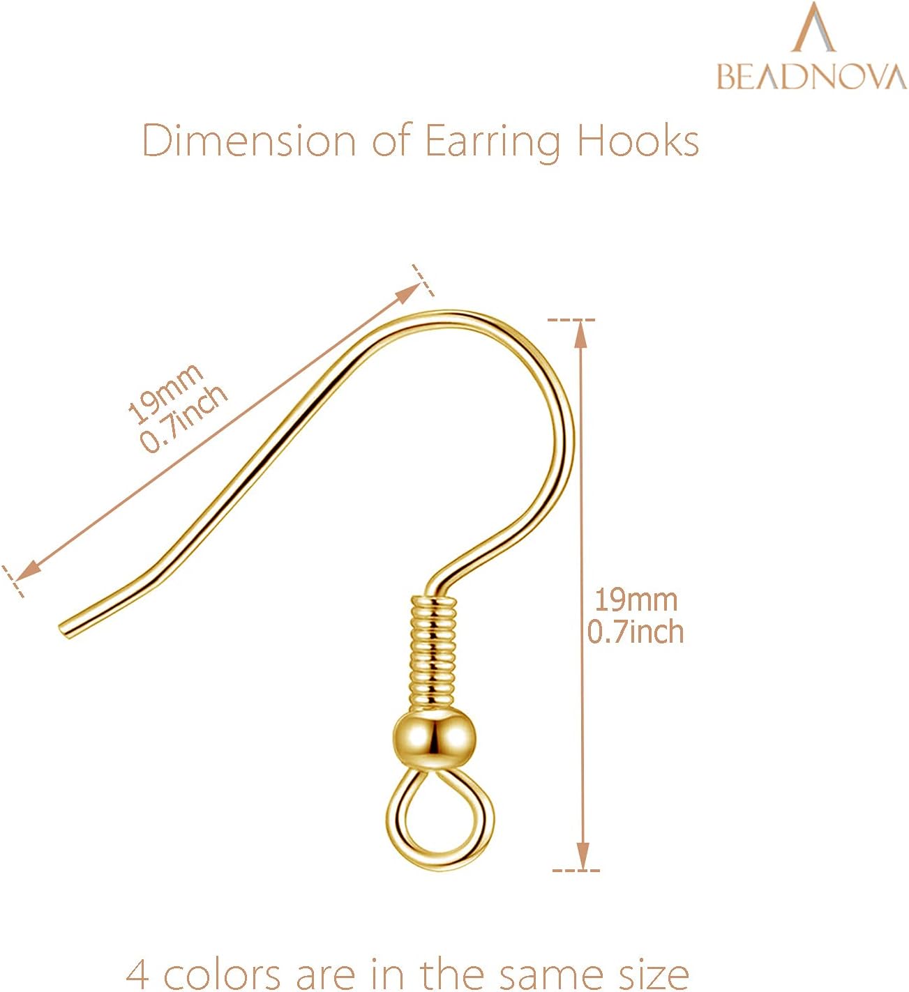 Earring Hooks 200pcs Earring Findings Kits with Backs Fish Hook Ear Wire for Jewelry Making DIY Ear Post Supplies (200pcs Earwires Mix Colors and 200 pcs Backs) - Image 2