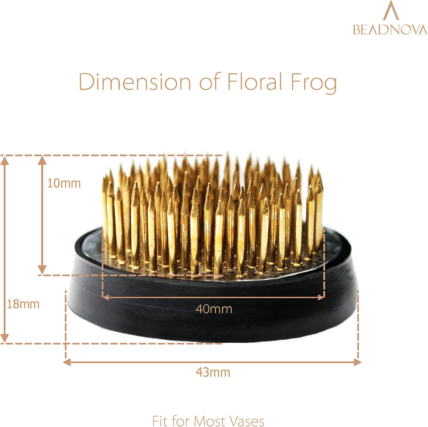 Flower Frog Ikebana Kenzan with Rubber Gasket Floral Frog for Arrangements Ikebana Vase (1.6 Inch/40mm, 1pcs) - Image 2