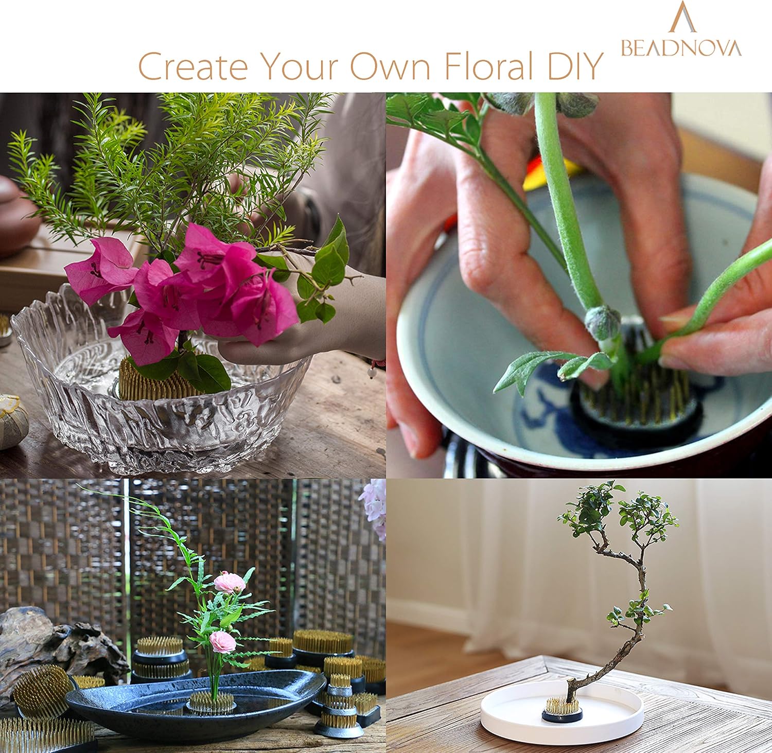Flower Frog Ikebana Kenzan with Rubber Gasket Floral Frog for Arrangements Ikebana Vase (1.6 Inch/40mm, 1pcs) - Image 5