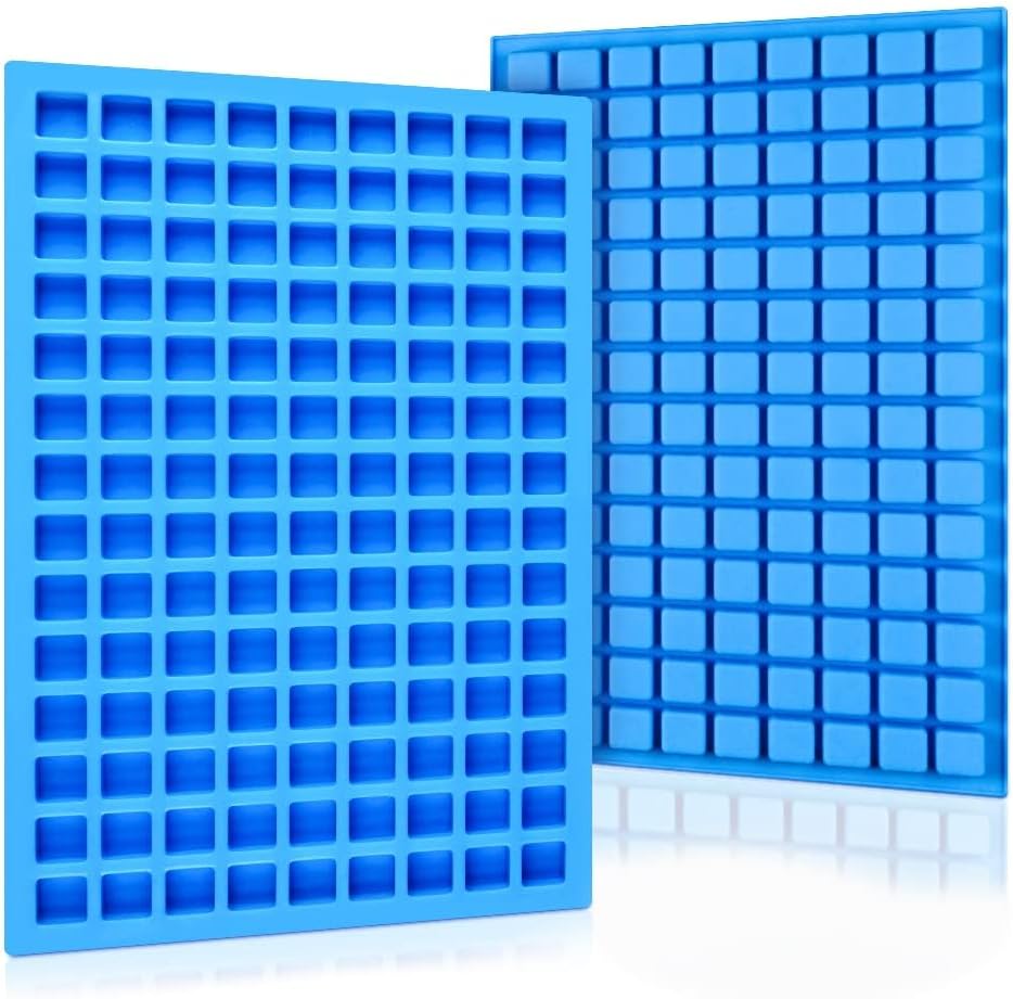 Square Silicone Candy Molds - Mini Silicone Molds for Hard Candy, Chocolate, Gummy, Caramel, Ganache, Ice Cubes (2) - Image 1