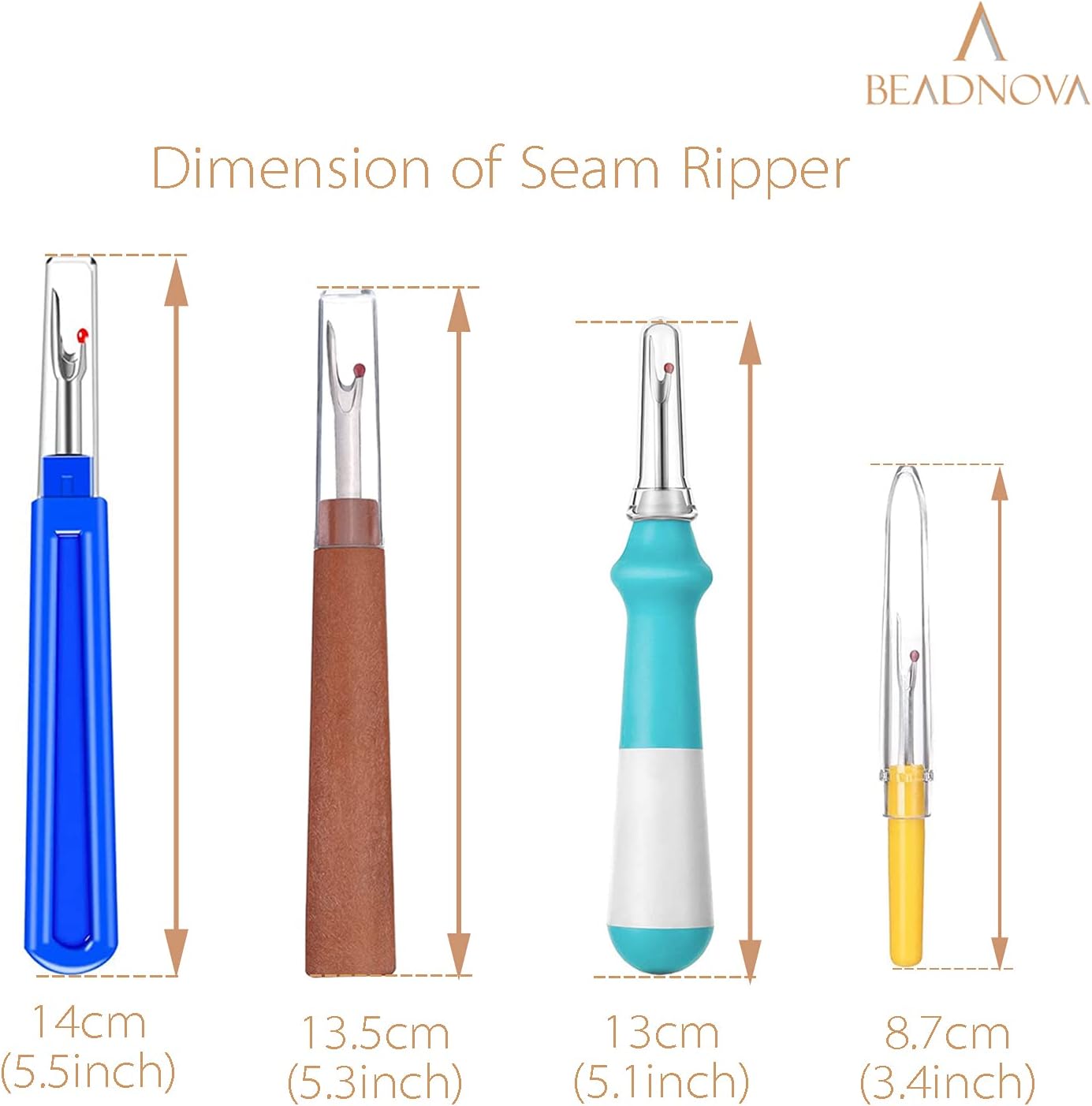Seam Ripper 5pcs Plastic Thread Cutter Stitch Remover Large Thread Remover Stitch Eraser Tag Ripper for Clothes Crafting Embroidery (4 Styles) - Image 2