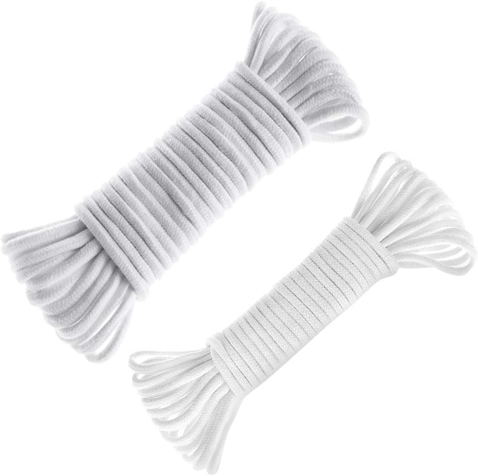 Self Watering Capillary Wick Cord (30 feet 1/6 inch+50 feet 1/4 inch) Vacation Plant Sitter DIY Self-Watering Planter Pot Automatic Wicking Hydroponic System Potted Auto Seedling Waterer Rope - Image 1