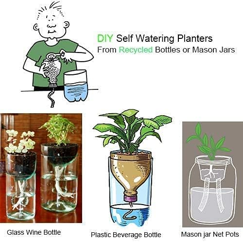 Self Watering Capillary Wick Cord (30 feet 1/6 inch+50 feet 1/4 inch) Vacation Plant Sitter DIY Self-Watering Planter Pot Automatic Wicking Hydroponic System Potted Auto Seedling Waterer Rope - Image 5