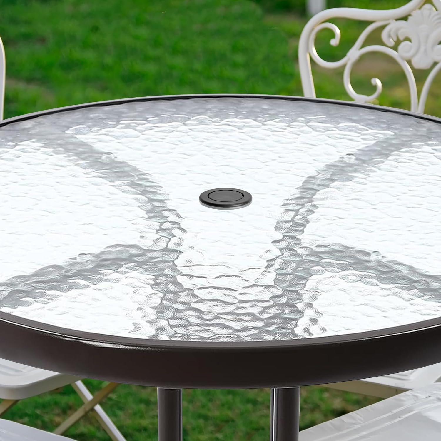 2 Pcs 2 Inch Parasol Umbrella Hole Ring Plug and Cap Set, Thicker Patio Table Hole Cover Insert, Deck Table Umbrella Holes Plug Replacement Parts for Outdoor Patio Table Garden Yard - Image 5