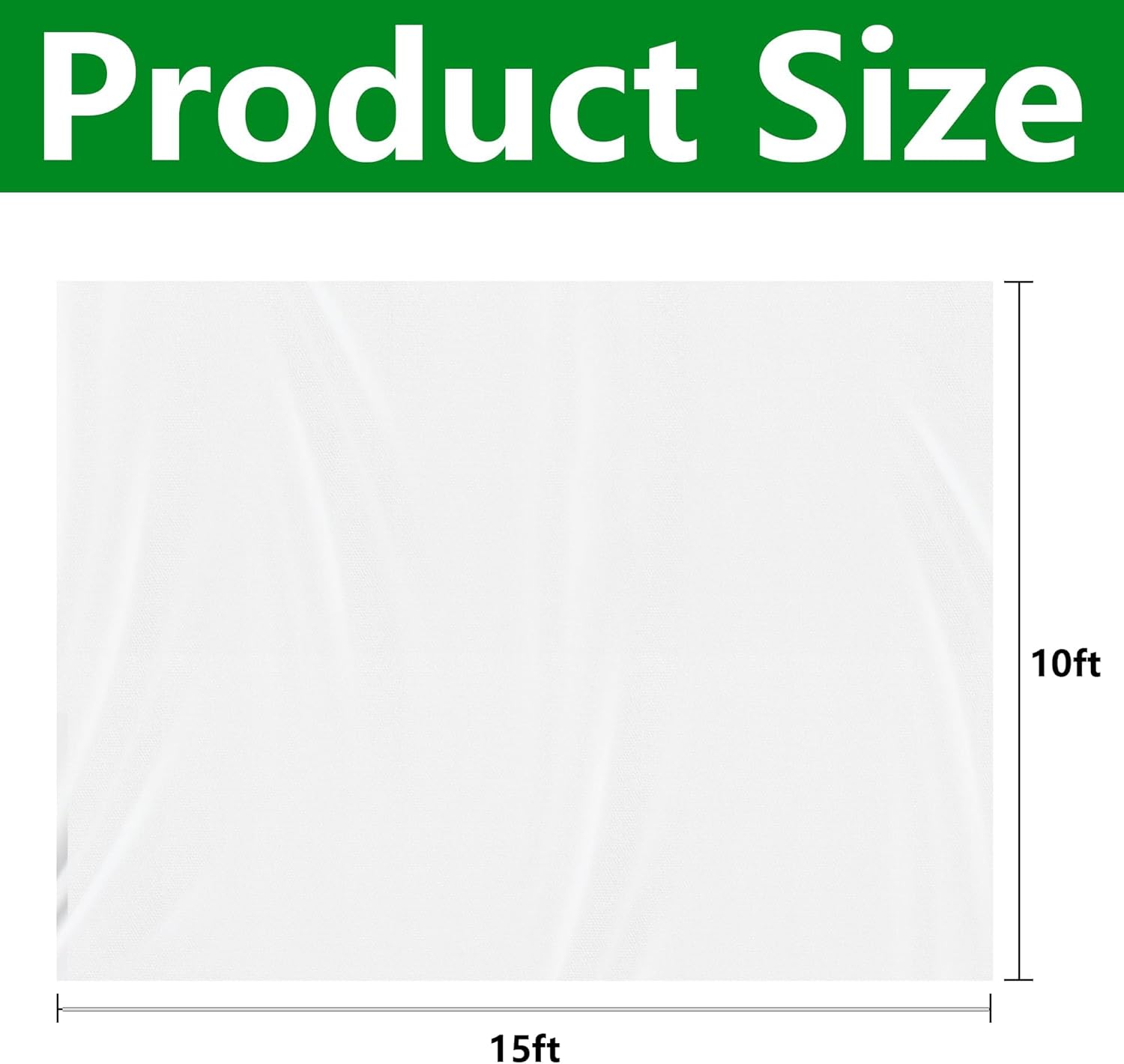 15 x 10 Ft Plant Sun Protection Cloth, Garden Plant Shade Cloth, Non-Woven White Light Refraction Sunshade Cloth for Protecting Plants Vegetable Rows from Direct Sunlight - Image 2