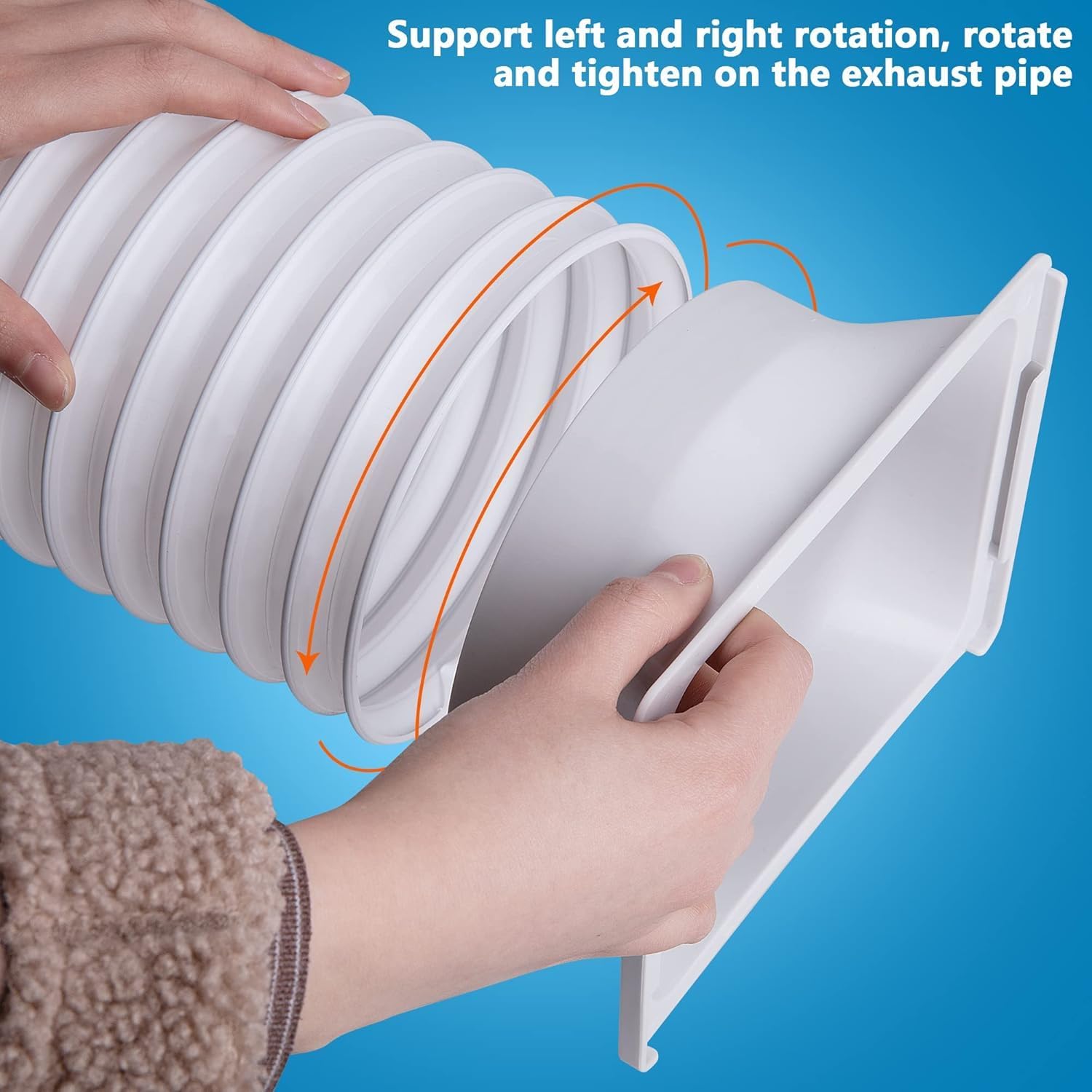 5.9 Inch Portable Air Conditioner Exhaust Hose Coupler, Mobile AC Unit Tube Connector, AC Hose Extension Connector Air Conditioning Accessories for AC Exhaust Hose Coupler Extension (Square) - Image 3