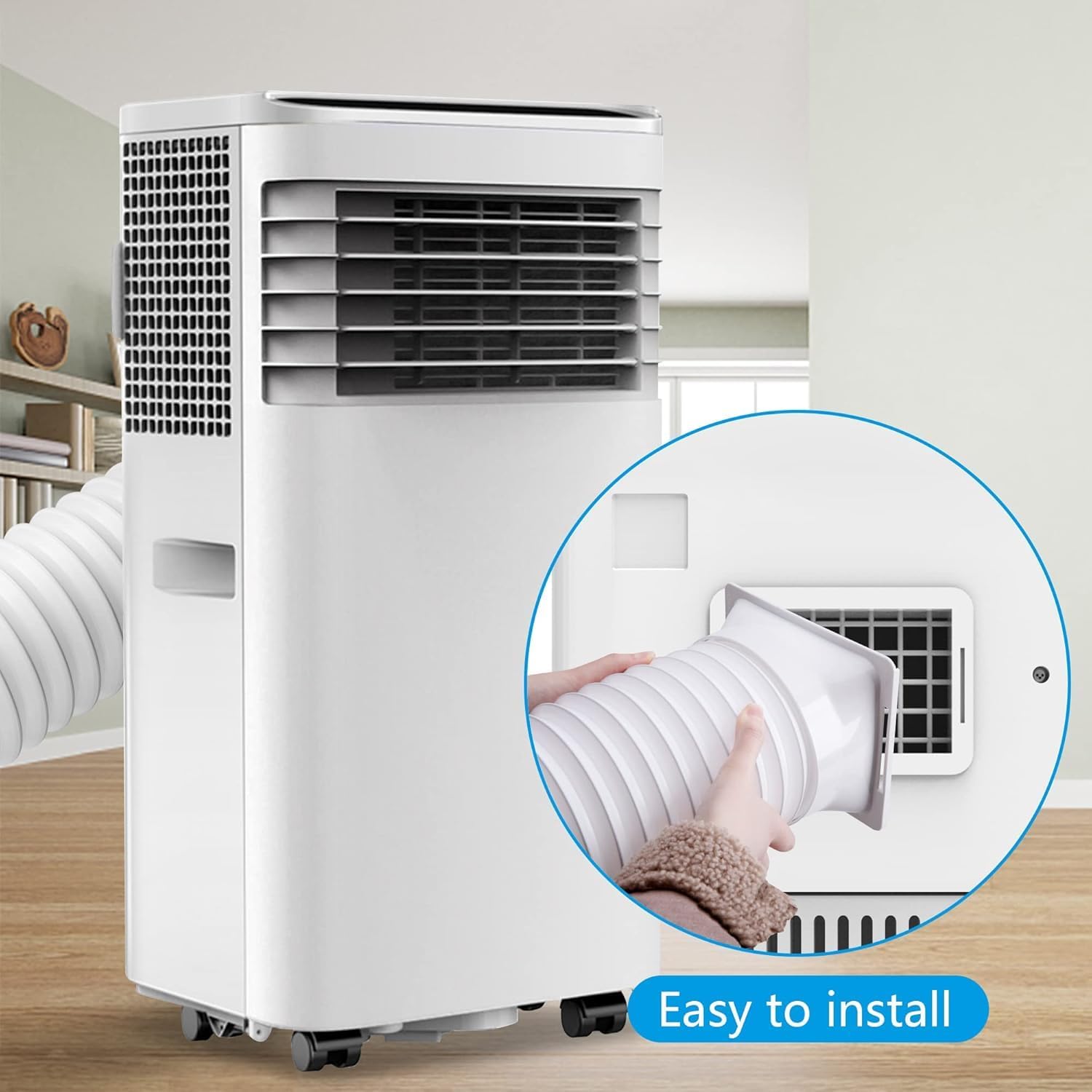 5.9 Inch Portable Air Conditioner Exhaust Hose Coupler, Mobile AC Unit Tube Connector, AC Hose Extension Connector Air Conditioning Accessories for AC Exhaust Hose Coupler Extension (Square) - Image 7