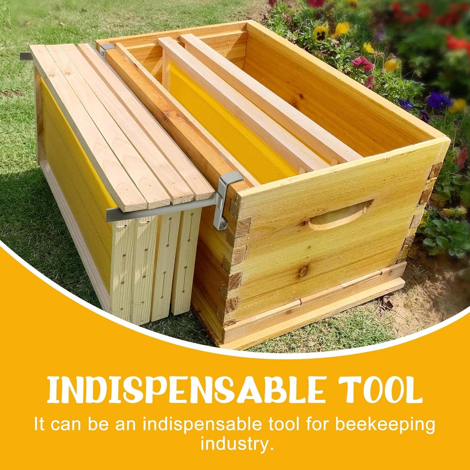 4 Pcs Beehive Frame Holder- Stainless Steel Beehive Frame Perch- 5 Full Frame Capacity Beekeeping Frame Support Bracket Rack- Bee Hive Frame Grip for Beekeeper - Image 4