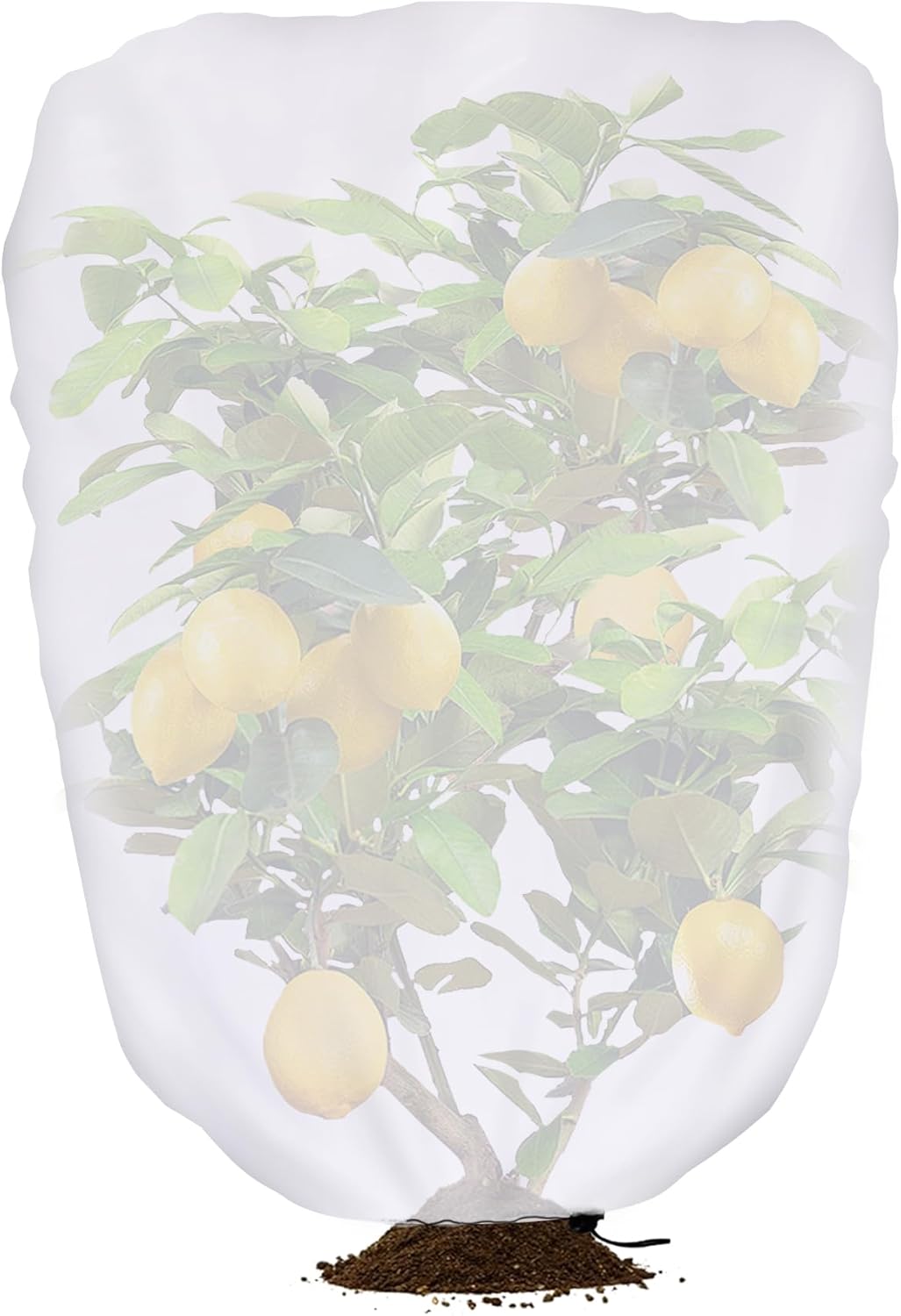 3.3 x 2.6Ft Garden Plant Shade Cover with Drawstring, Non-Woven Garden Shade Sun Protection Plants Cover, White Light Refraction Fruit Tree Sunshade Cloth for Protect Plant from Direct Sunlight - Image 1