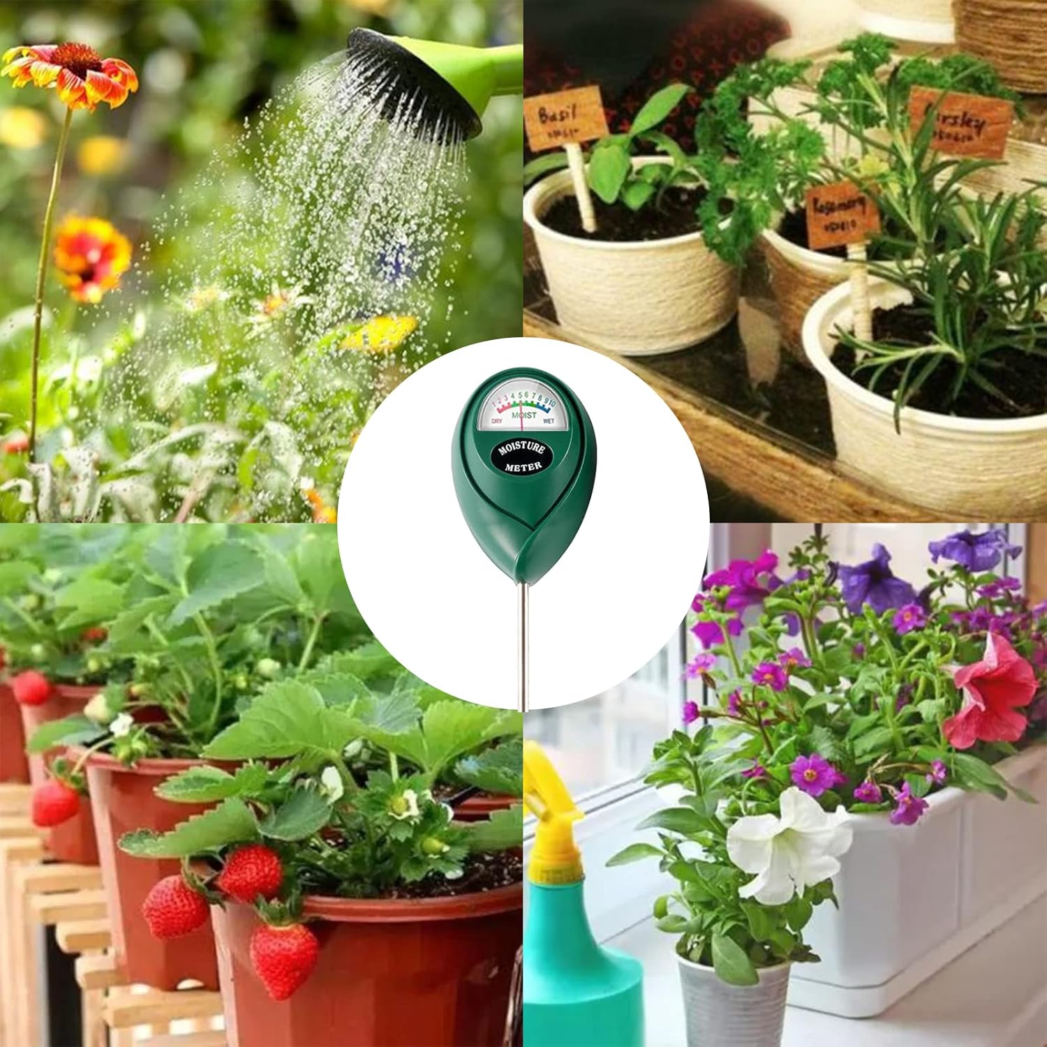 Extended Long Probe Soil Moisture Meter, 2 Pack Plant Water Meter Soil Meter Moisture Sensor Hygrometer for Indoor Outdoor Plant Care,No Battery Needed(Green) - Image 5