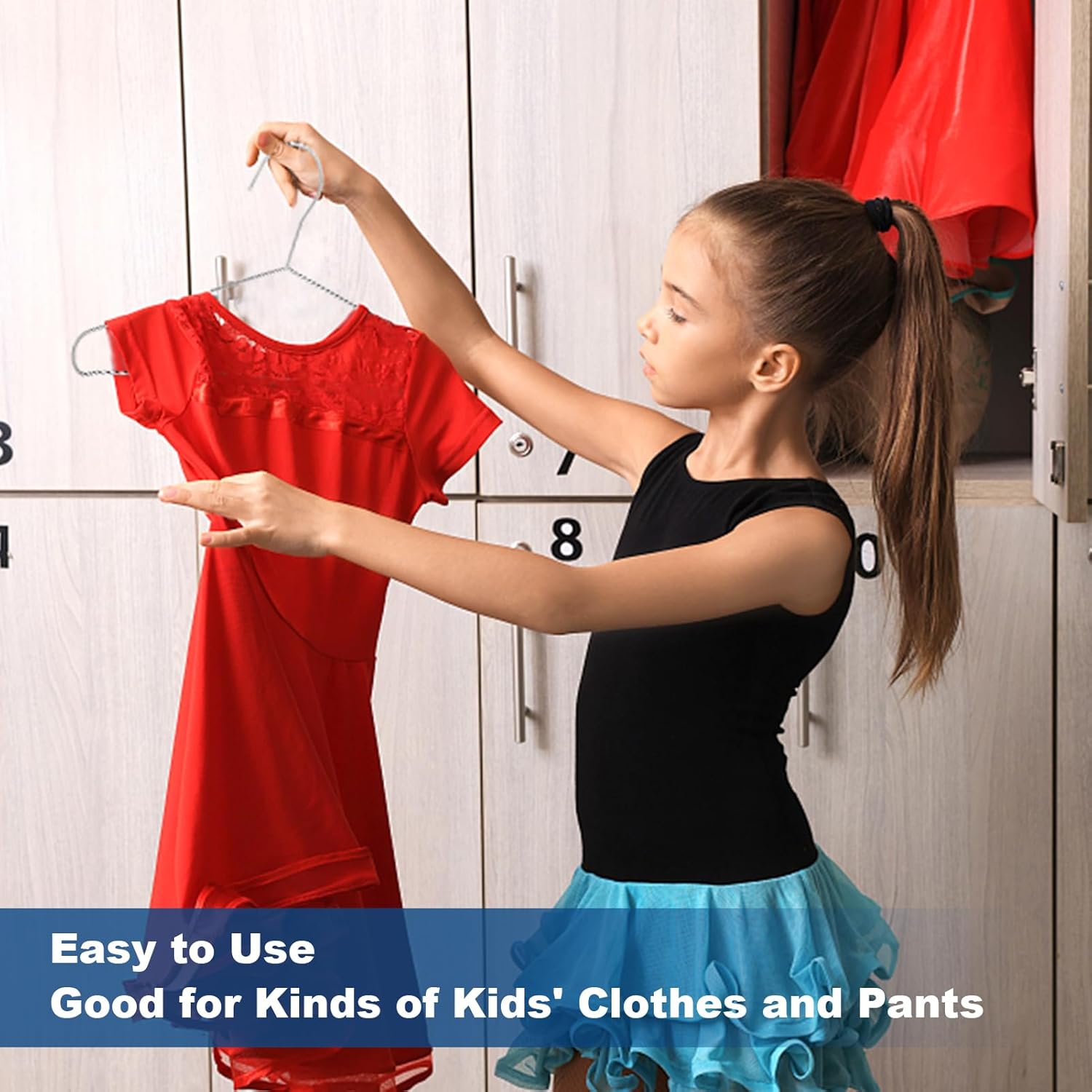 20 Pack Silver Stainless Steel Kids Hangers, Space-Saving Non-Slip, Perfect for Baby, Toddler & Kids' Clothes - Image 7