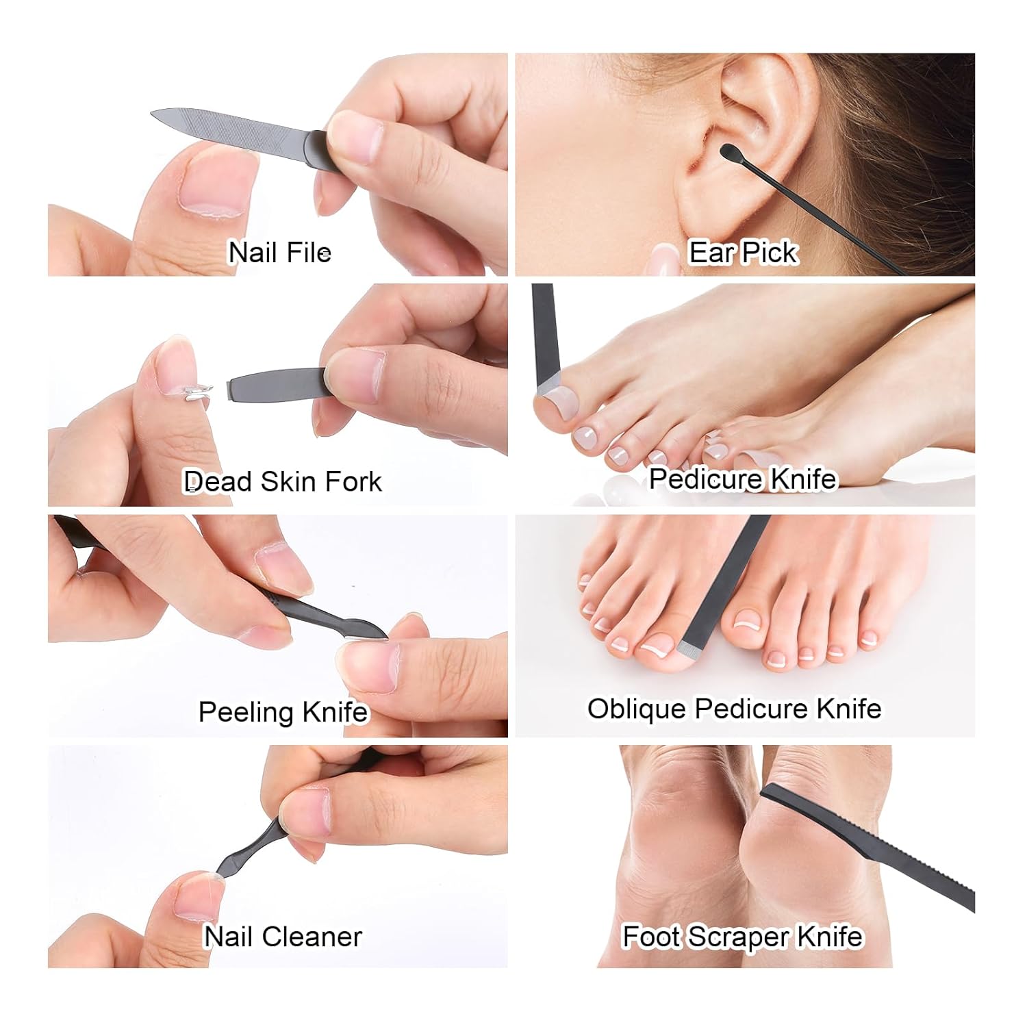 Manicure Set-Stainless Steel Nail Care Set-Professional Ingrown Toenail Clipper Grooming Tool-Pedicure Kit & Toe Nail Cutter-Thick Nail Scissors Toiletries with Cuticle Trimmer - Image 5