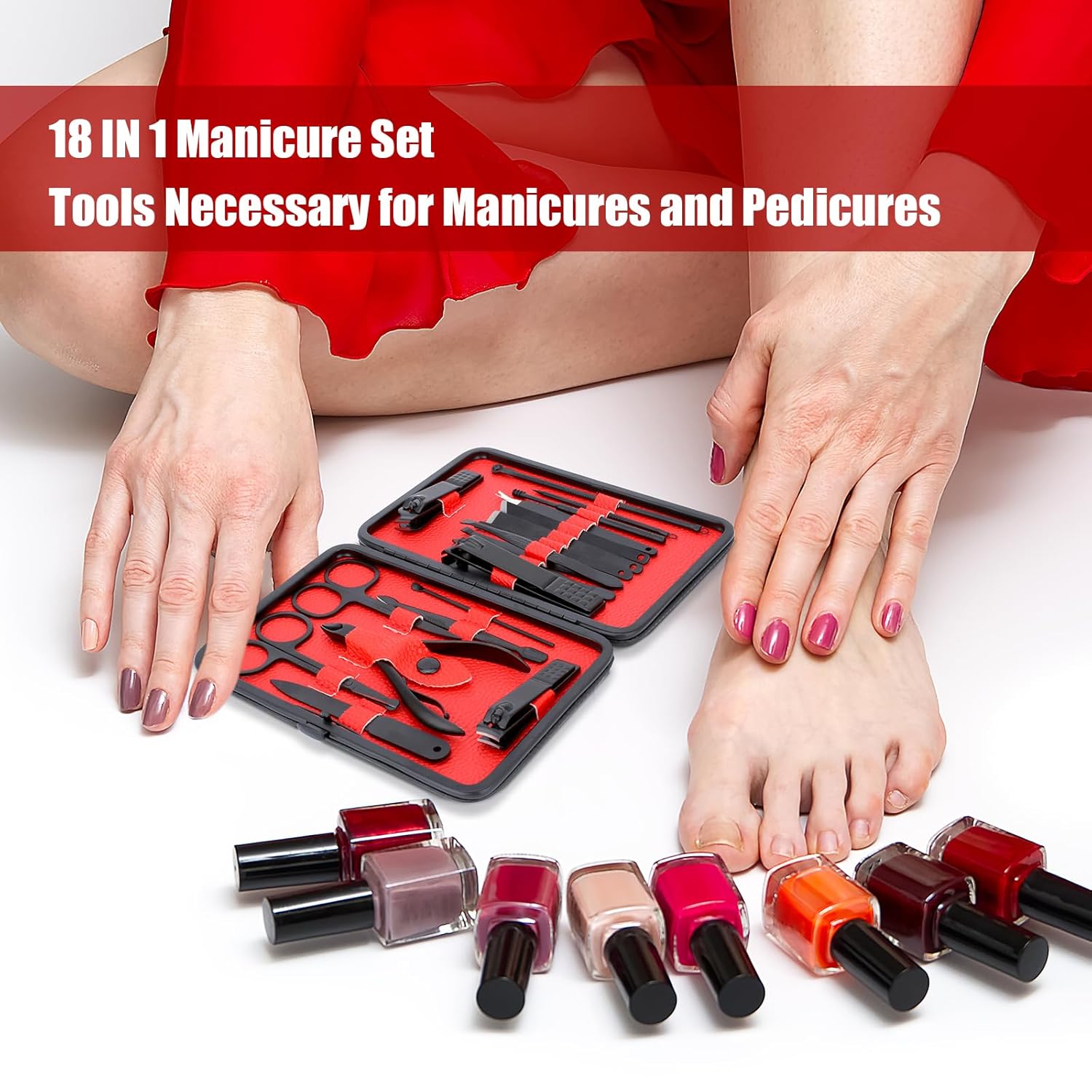 Manicure Set-Stainless Steel Nail Care Set-Professional Ingrown Toenail Clipper Grooming Tool-Pedicure Kit & Toe Nail Cutter-Thick Nail Scissors Toiletries with Cuticle Trimmer - Image 6