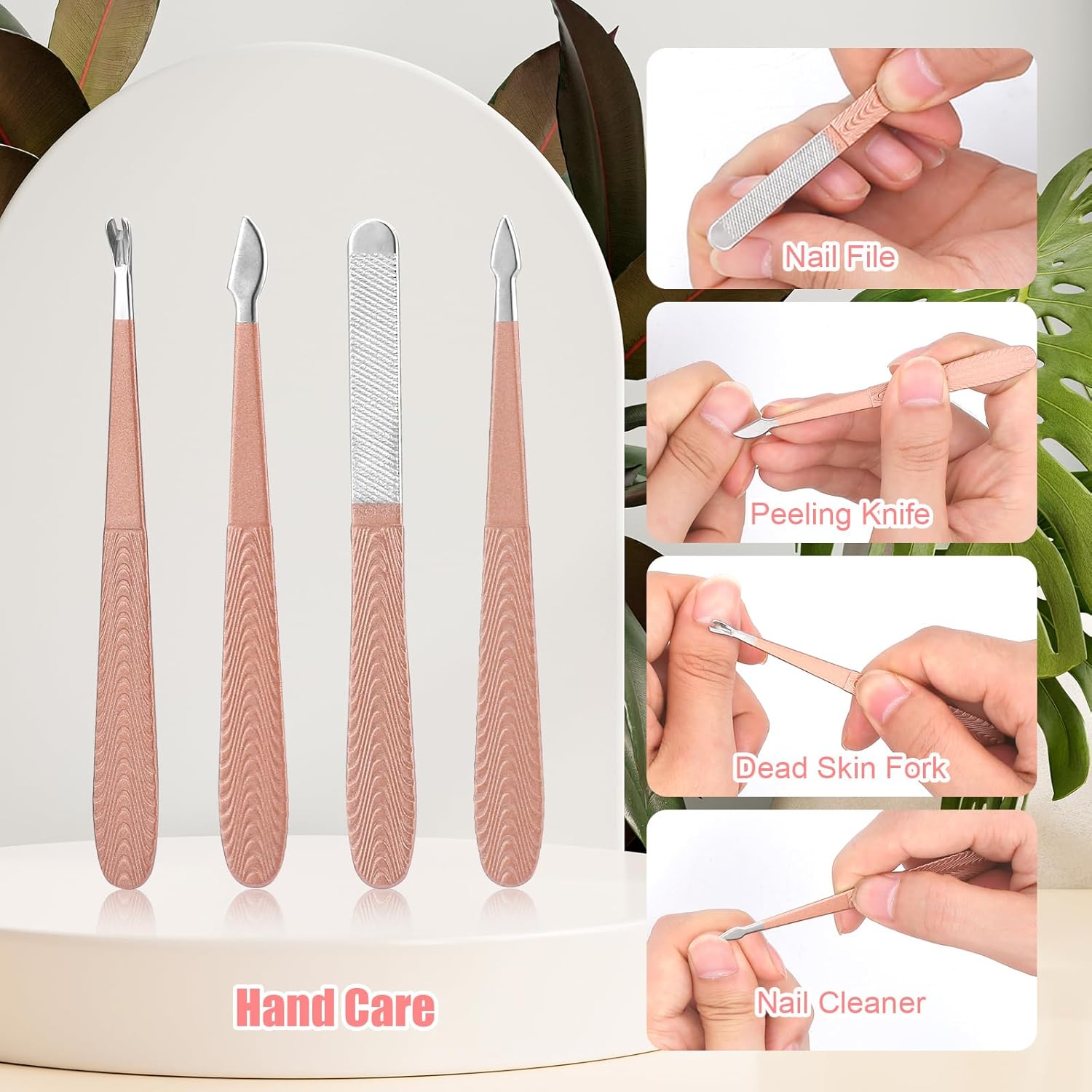 Manicure Set-Stainless Steel Nail Care Set-12 in 1 Professional Ingrown Toenail Clipper Grooming Tool-Pedicure Kit & Toe Nail Cutter-Men Gifts for Grandpa Dad Husband on Fathers Day (Rose Gold) - Image 4
