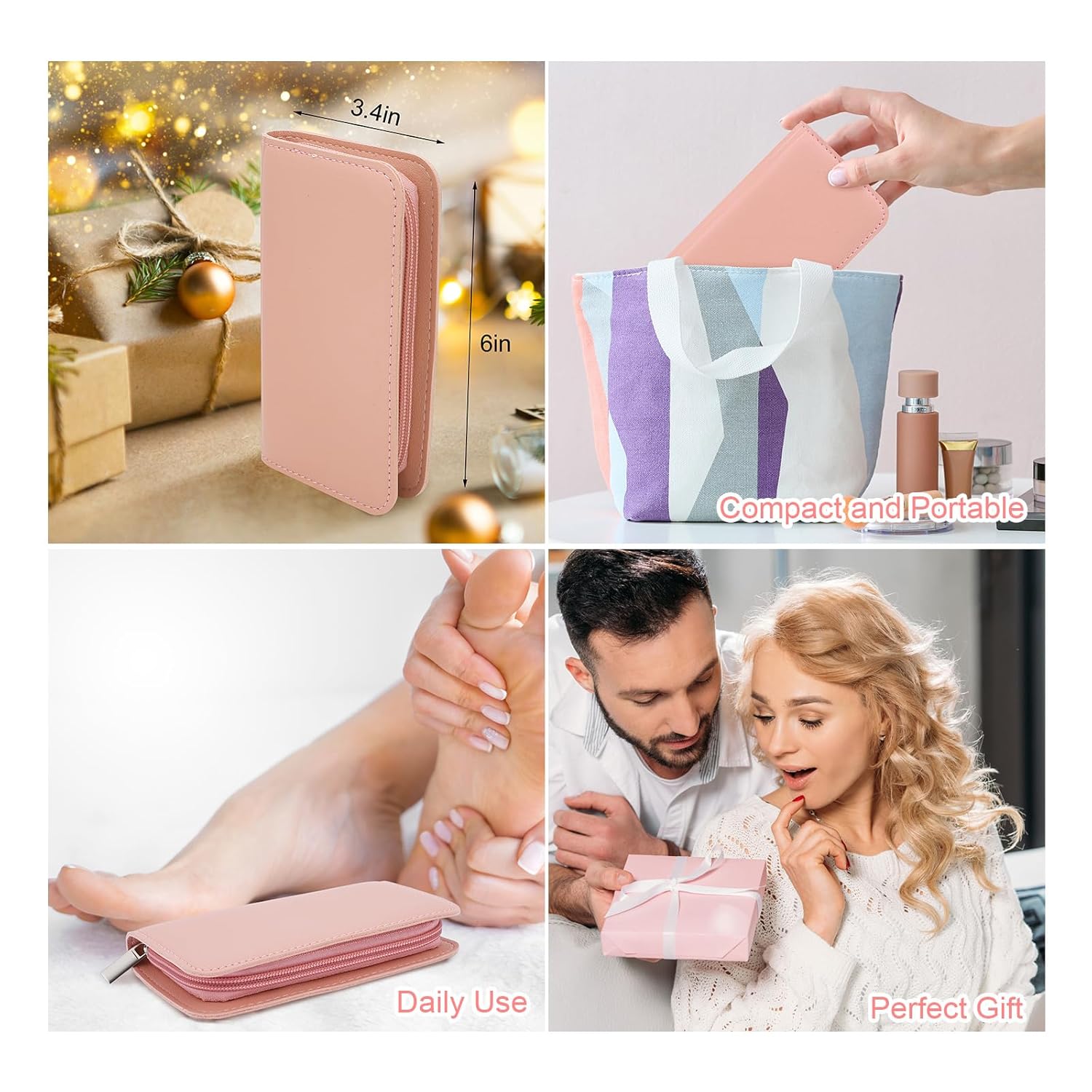 Manicure Set-Stainless Steel Nail Care Set-12 in 1 Professional Ingrown Toenail Clipper Grooming Tool-Pedicure Kit & Toe Nail Cutter-Men Gifts for Grandpa Dad Husband on Fathers Day (Rose Gold) - Image 7