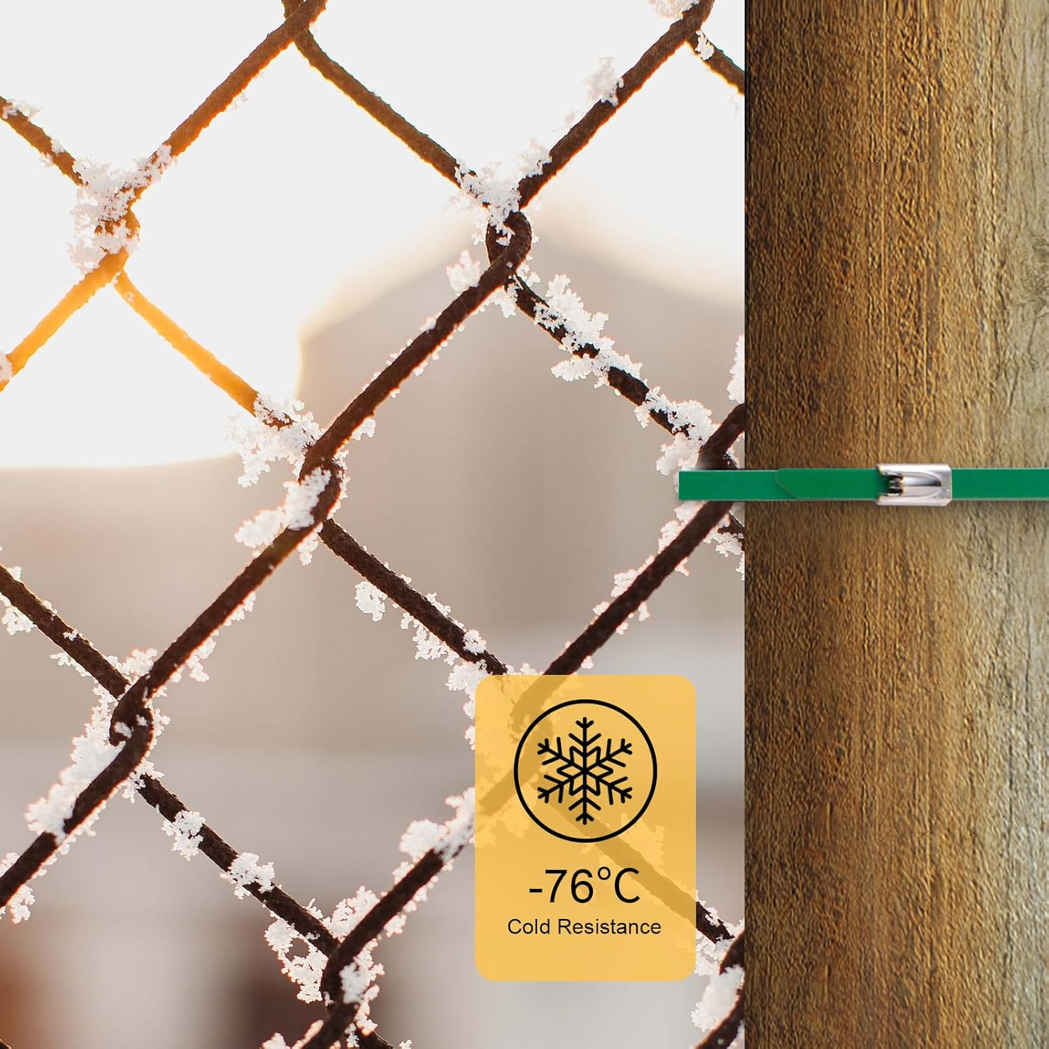 Green Zip Ties Made of Metal 95 PCS 11.8 in Ties Premium Heavy Duty Stainless Steel Wire Multifunctional Locking Exhaust Wrap Flexible Durable - Image 4