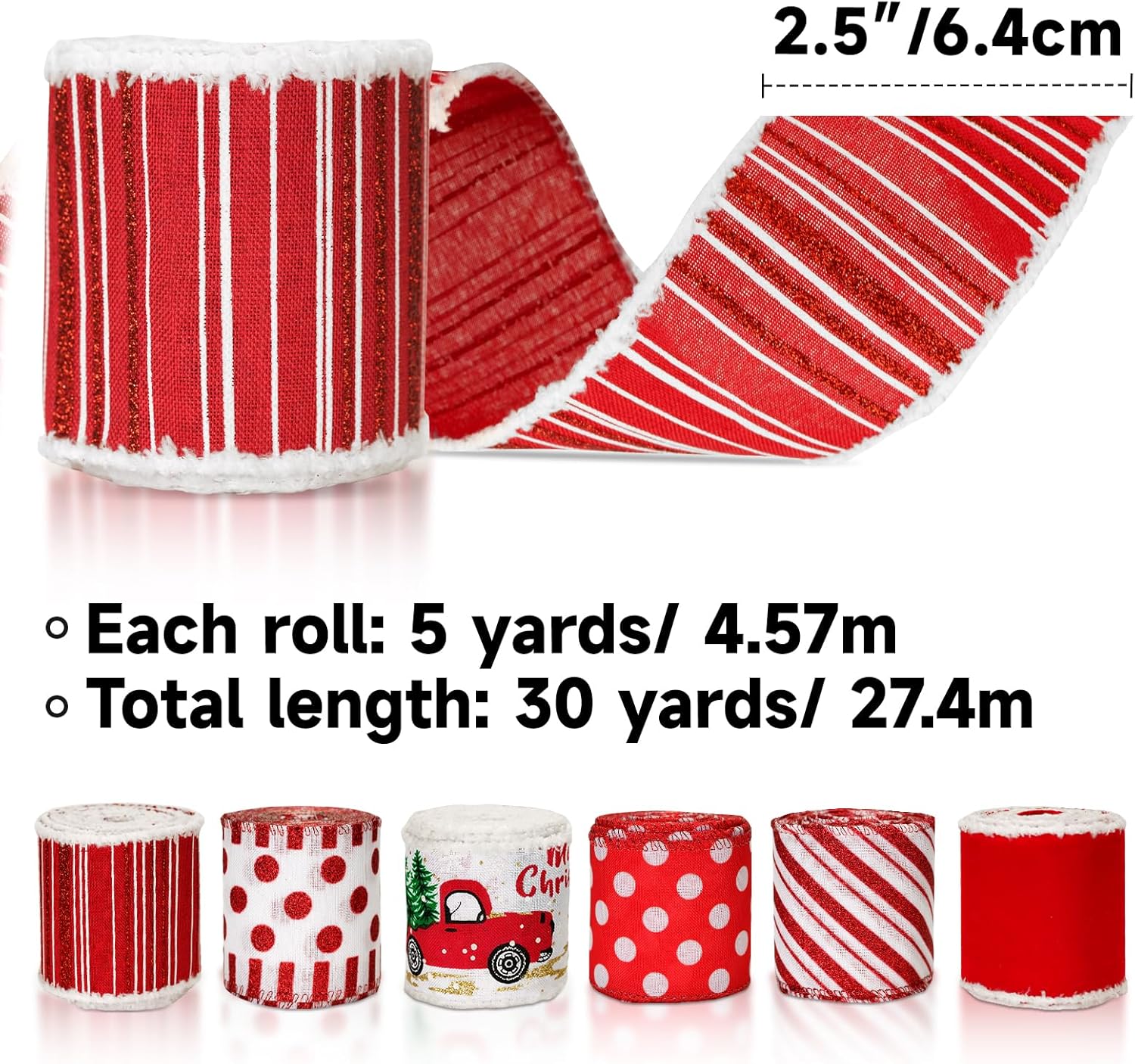 Christmas Ribbon Wired 2.5