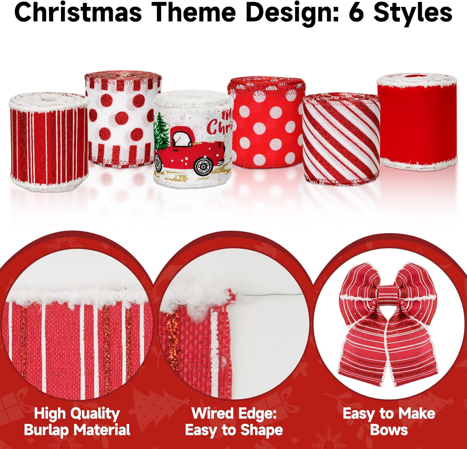 Christmas Ribbon Wired 2.5
