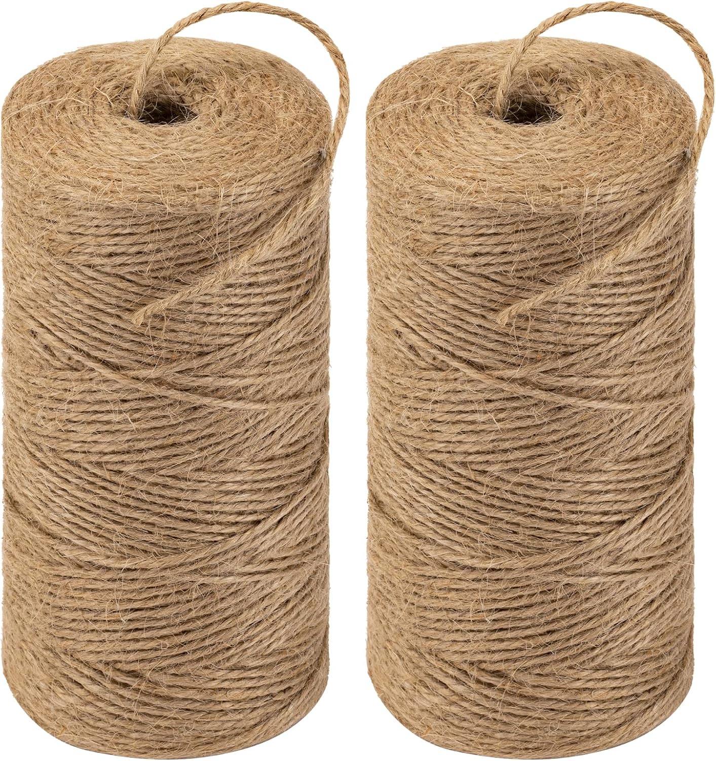Twine String 1312 Feet Long Jute Twine Hemp Rope for Gardening Crafts Giftwares Wrapping Packing Wedding Decor, Brown 2 Rolls - Image 1