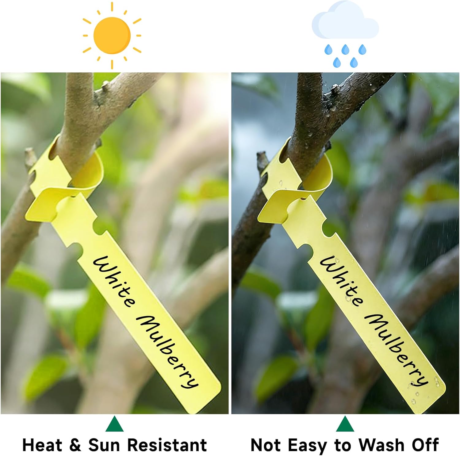 500 Pcs White Plastic Plant Tree Tags Nursery Garden Lables 2x20cm Wrap Around Hanging Tags Nursery Garden Stakes Large Writing Surface - Image 4