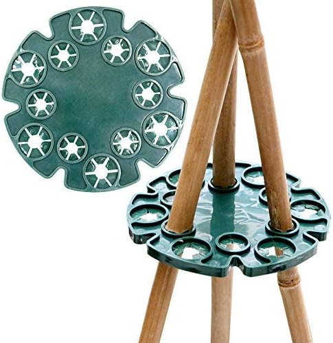 6 Pcs Bamboo Cane Holder Plastic Plant Cane Support Caps Holders for Climbing Plants Sweet Peas Beans Green - Image 1